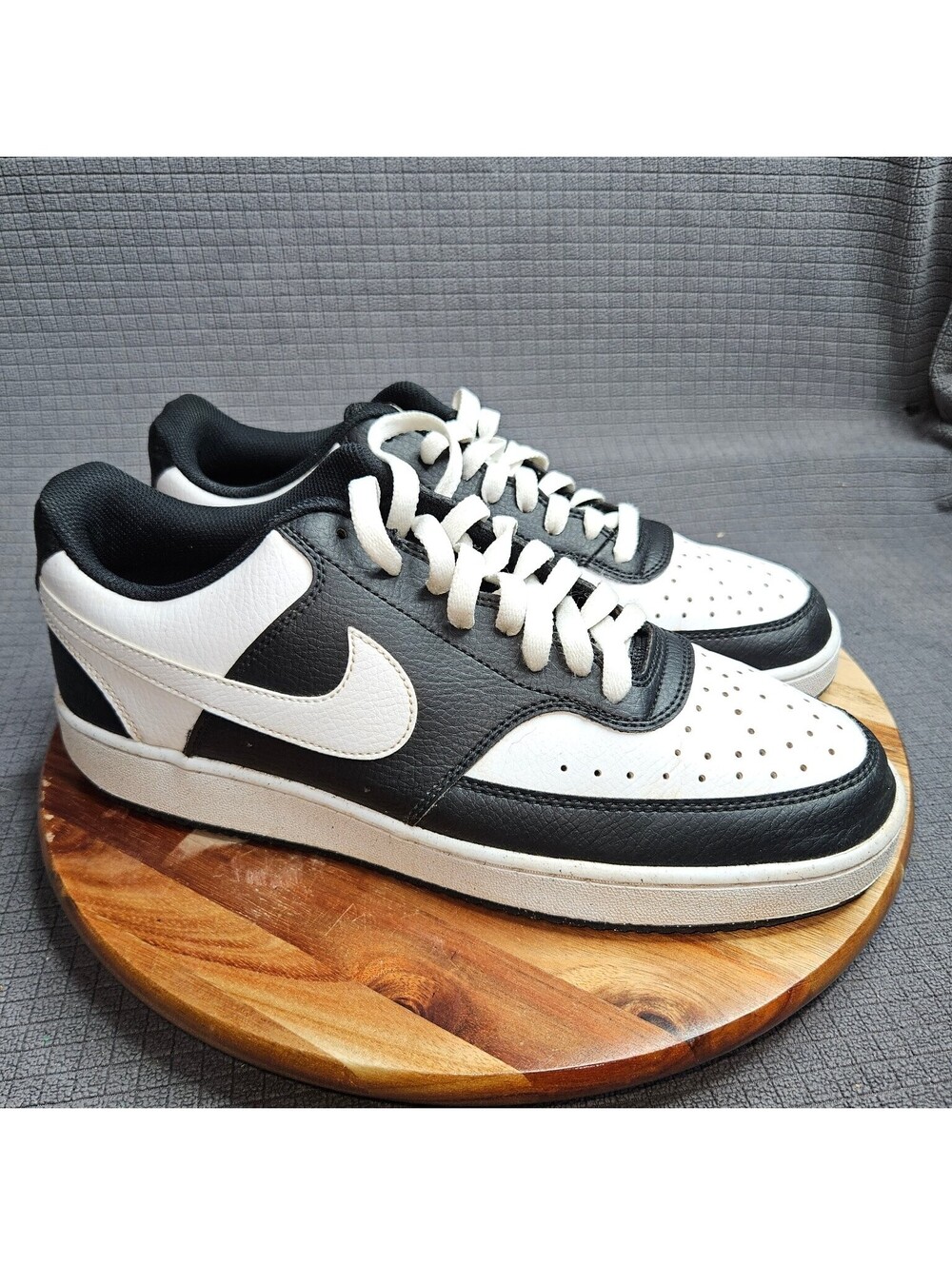 Nike Court Vision Low Men's 10.5 Black White Athletic Sneaker Classic Retro